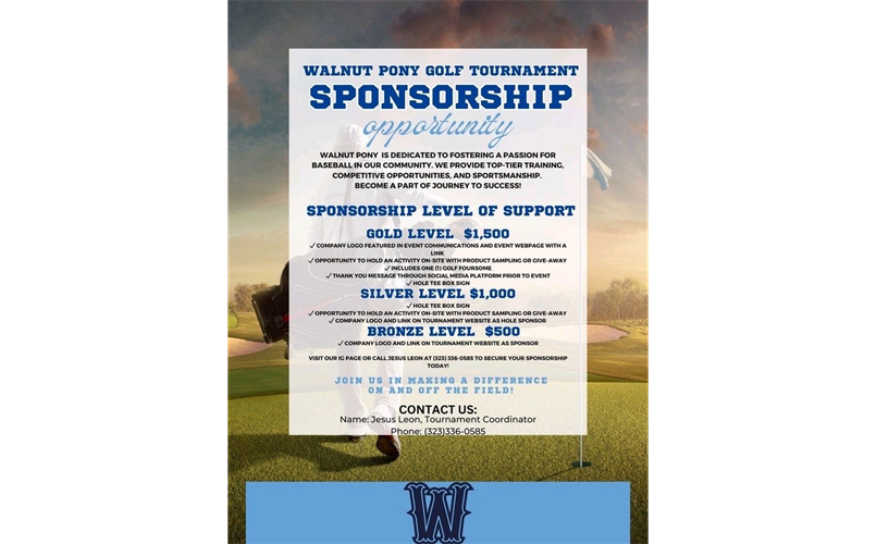 Looking for Tournament Sponsors 