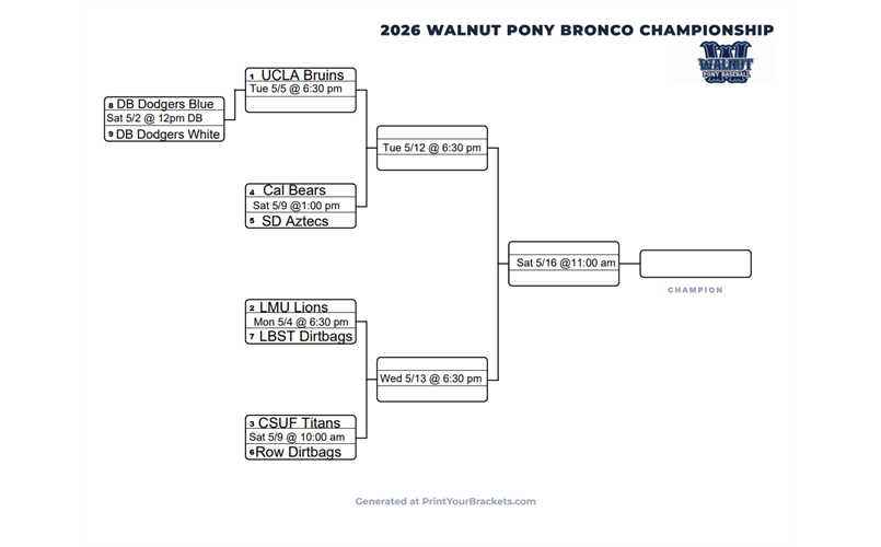 Bronco Playoff Bracket
